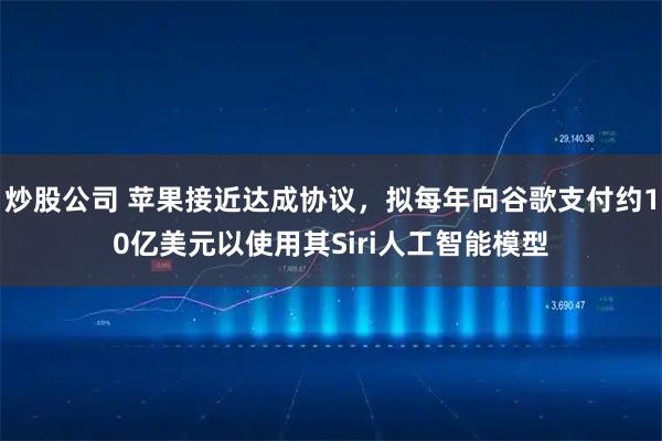 炒股公司 苹果接近达成协议，拟每年向谷歌支付约10亿美元以使用其Siri人工智能模型