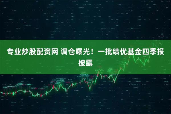 专业炒股配资网 调仓曝光！一批绩优基金四季报披露